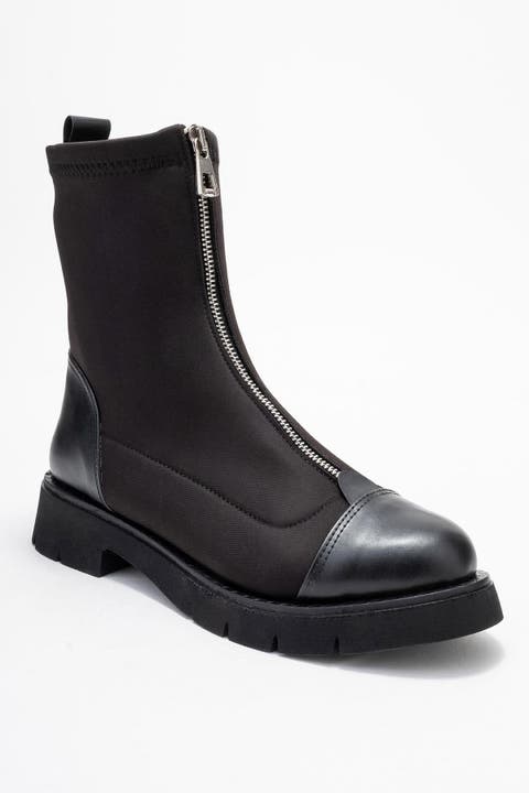 Martos Stretch Front Zip Ankle Boot (Women)