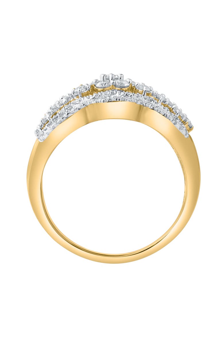 Florea 1.10 Cts Natural Diamond Cluster 14K Gold Ring, Alternate, color, 14K Yellow Gold