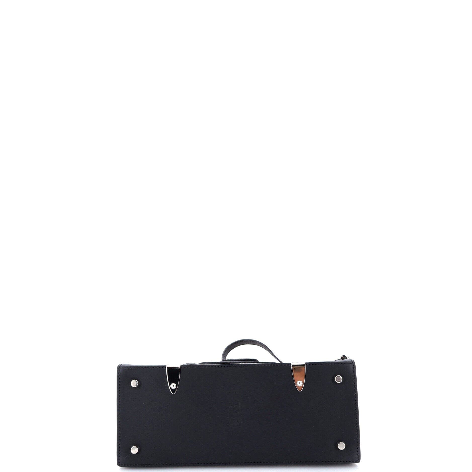 Saigon Top Handle Bag Coated Canvas with Leather PM, Alternate, color, Black