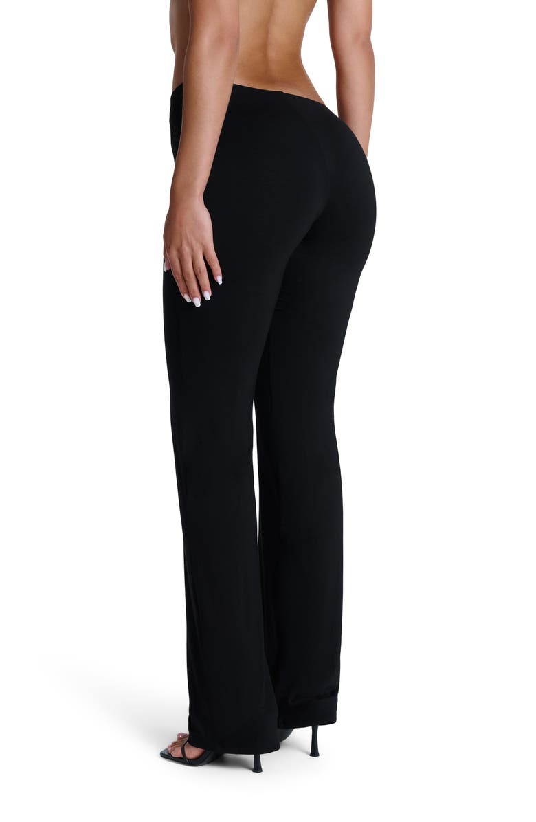 Naked Wardrobe Asymmetric Bootcut Pants, Alternate, color, Black