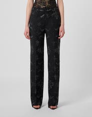 PHILIPP PLEIN Lady Straight Trousers Baroque Strass Women