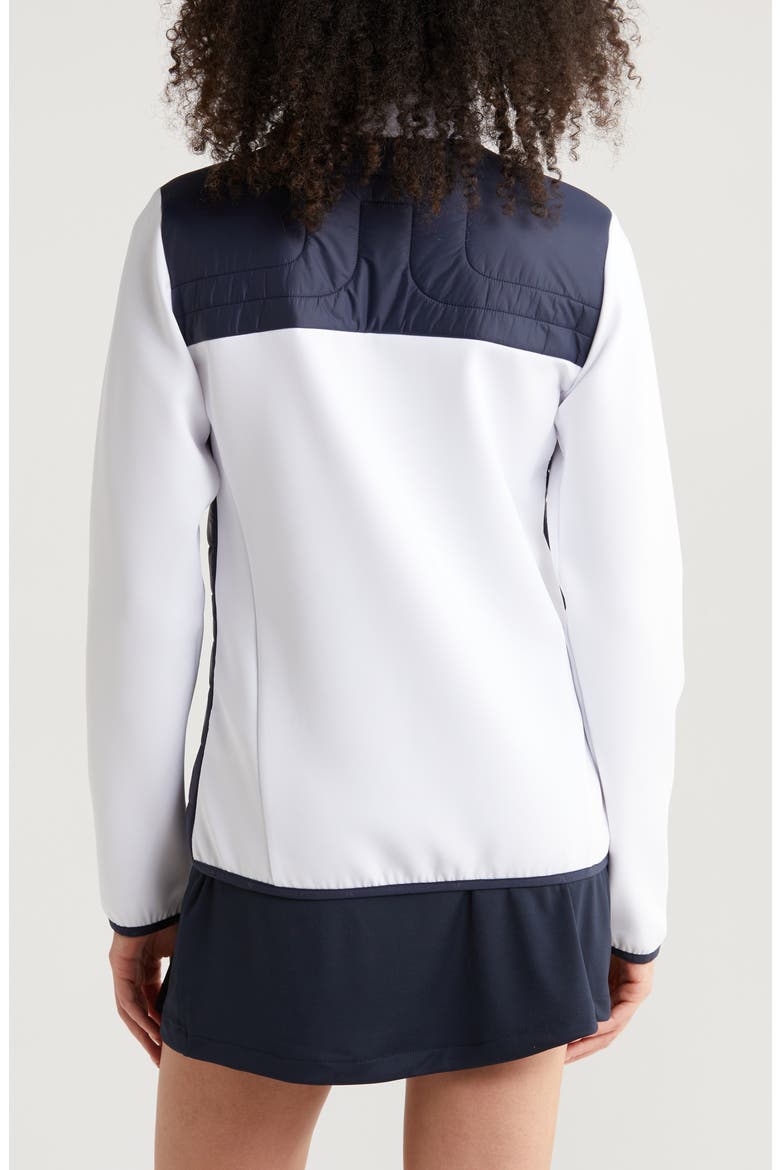 Martina Colorblock Quilted Hybrid Jacket, Alternate, color, NAVY