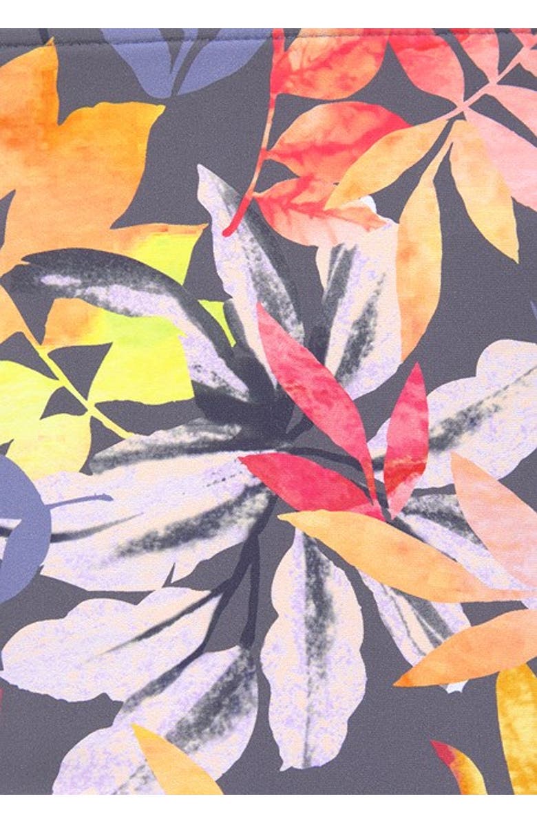 LASCANA Tropical Mid Rise Bikini Bottom, Alternate, color, Grey Printed