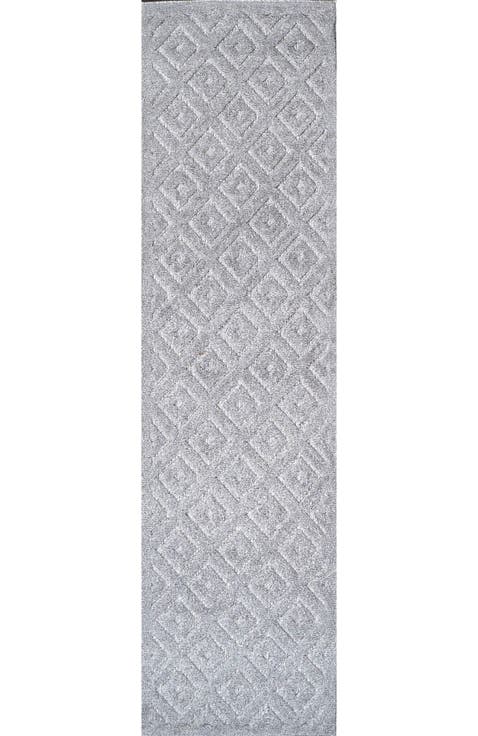 Portmany Neutral Diamond Trellis Indoor/Outdoor Area Rug