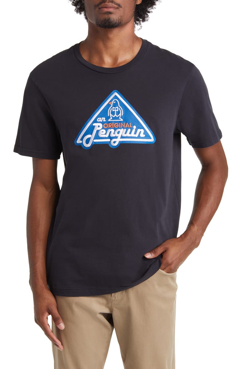 Original Penguin Triangle Logo Graphic T-Shirt, Main, color, 