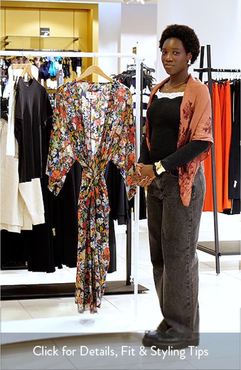 Holly Floral Cotton Voile Maxi Robe, sales video thumbnail