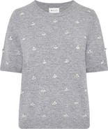 Milly Rosalyn Rhinestone Detail Sweater