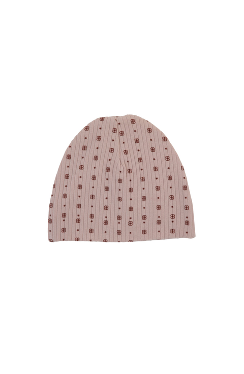 Printed Ribbed Beanie