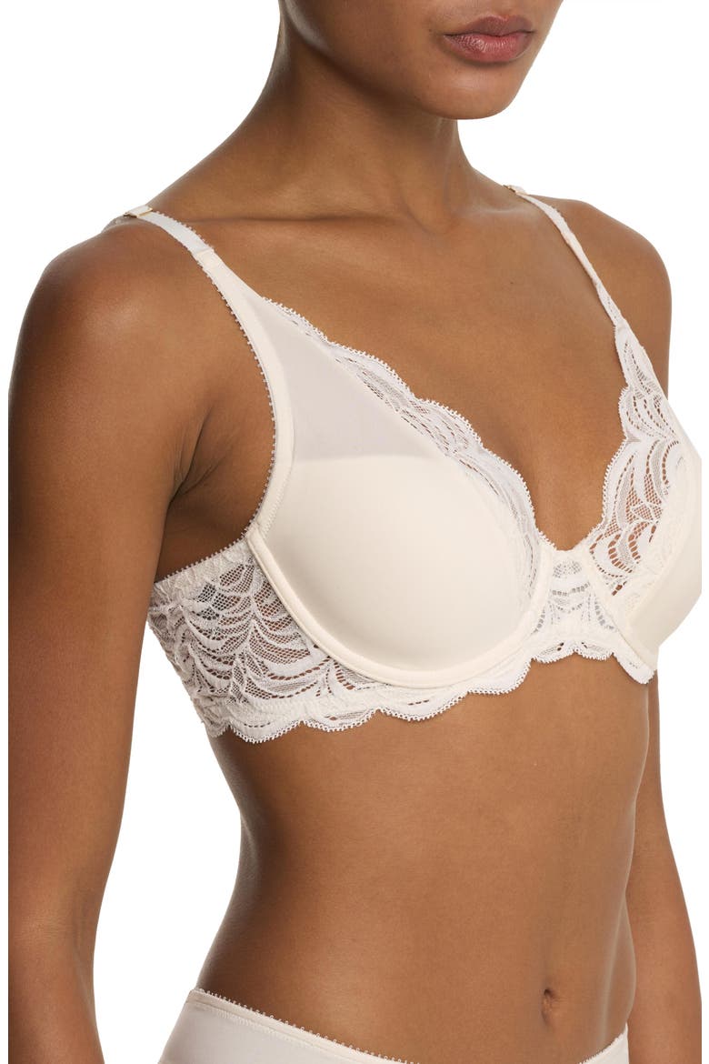 Persuasion Lace Convertible Plunge T-Shirt Bra, Alternate, color, Ivory
