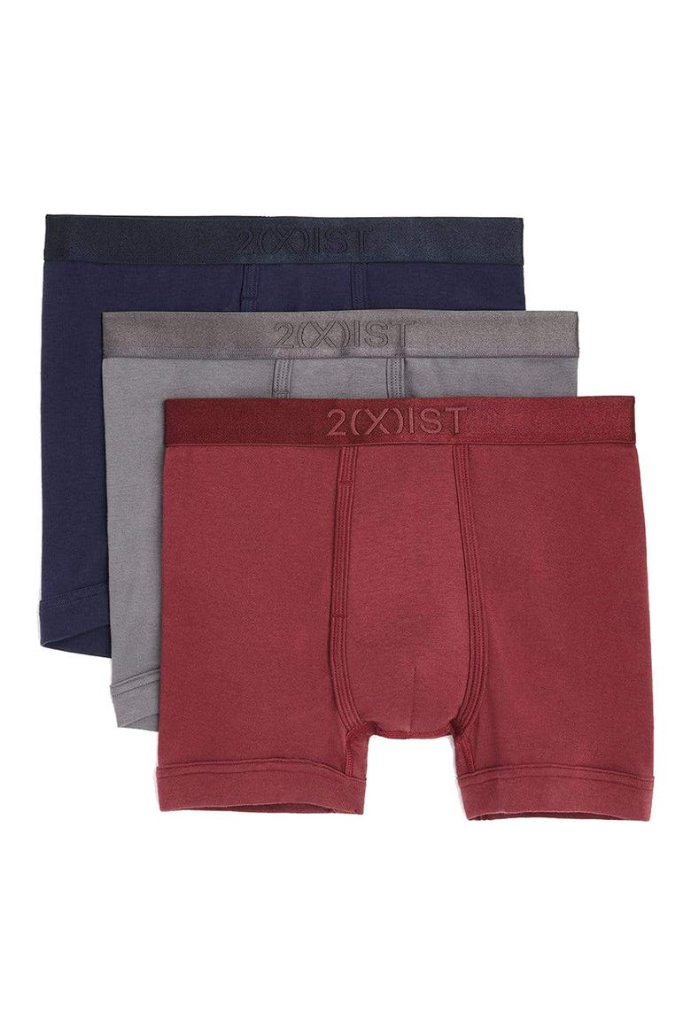 3-Pack Pima Cotton Boxer Briefs, Main, color, NAVY BLAZER/ TAWNY PORT/ JET