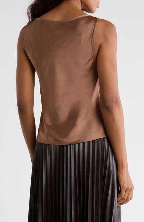 Cowl Drape Satin Top