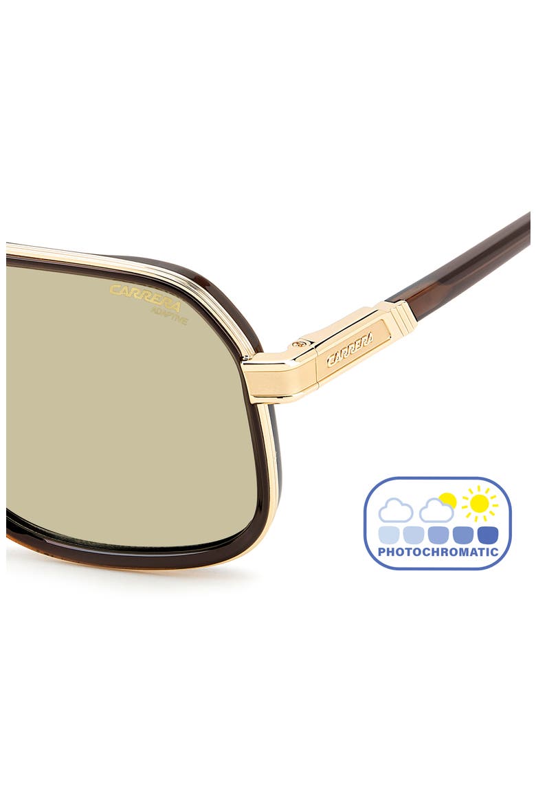 CA 1090/S/US 60mm Photochromic Navigator Sunglasses, Alternate, color, BROWN/ GRN FT AR