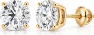 Ancona Jewelry 3 ct. tw. D Color VS1 Round Lab-Grown Diamond Stud Earrings in 14K Gold