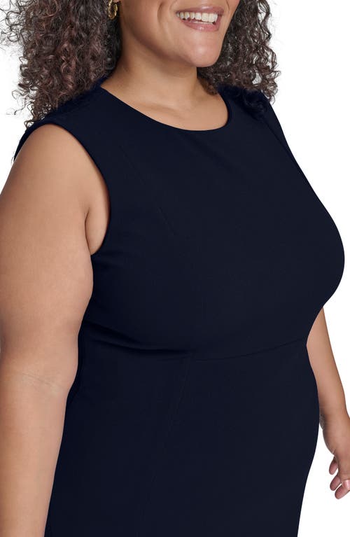 Calvin Klein Basic Sleeveless Sheath Dress In Indigo