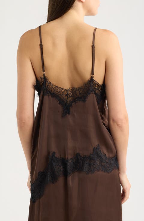 Sonic Lace Trim Asymmetric Tank