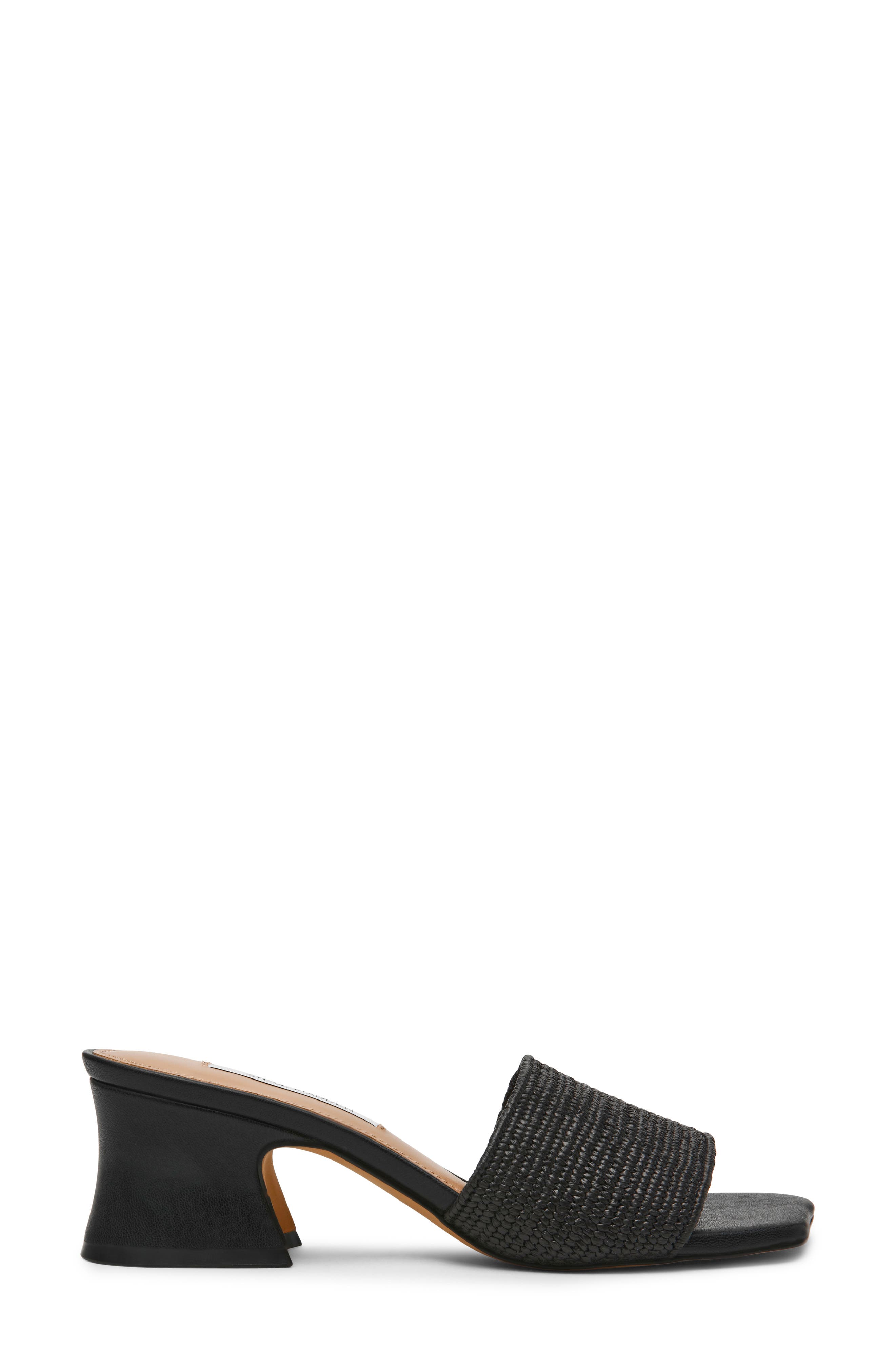 Steve Madden Frolic Slide Sandal, Alternate, color, Black Raffia