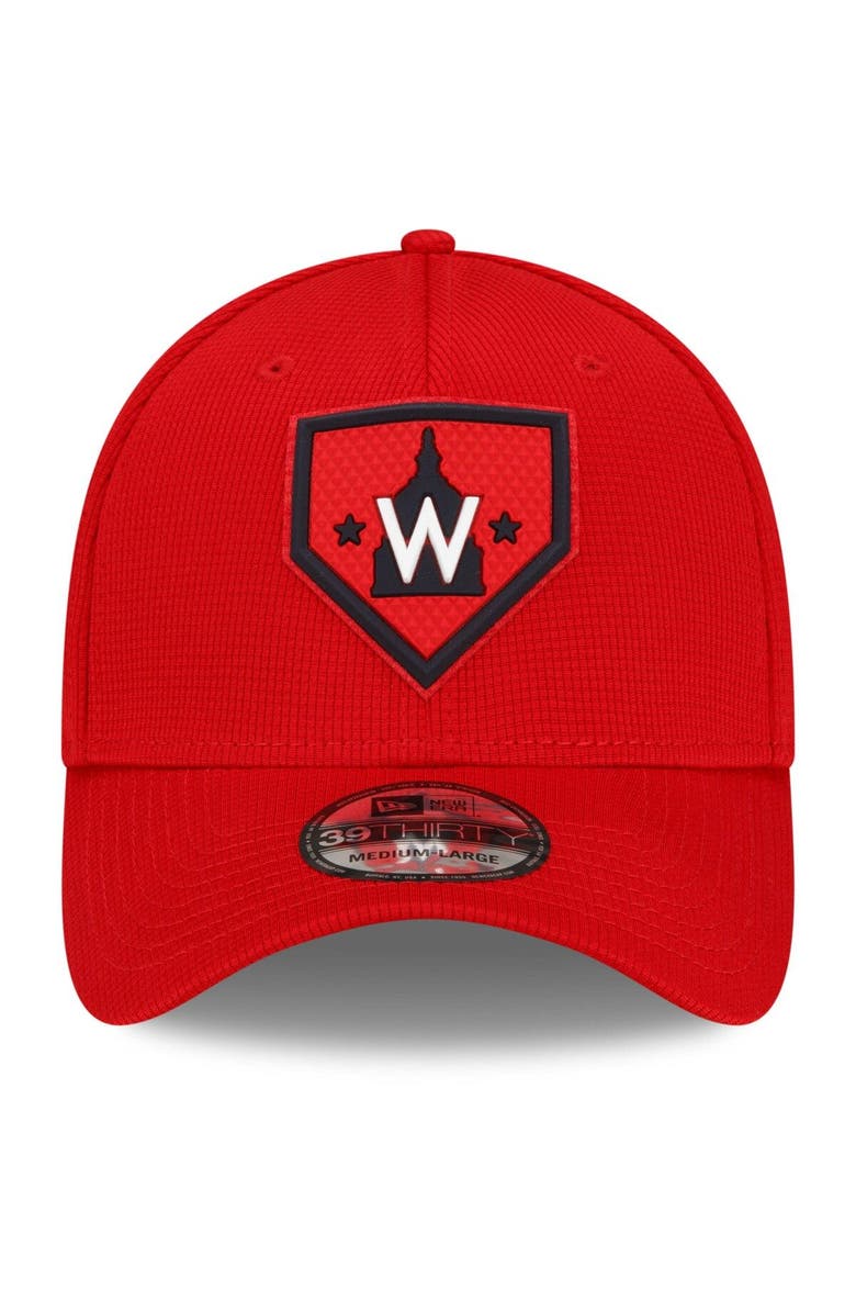 New Era Men's New Era Red Washington Nationals 2022 Clubhouse 39THIRTY Flex Hat, Alternate, color,