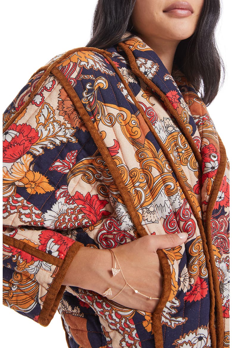 The Big Time Bond Quilted Cotton Jacket, Alternate, color, FLOWERS IN HER HAIR