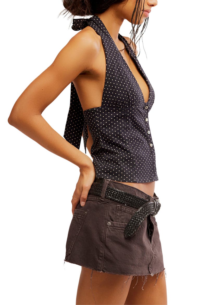 Ramona Halter Crop Top, Alternate, color, BLACK COMBO