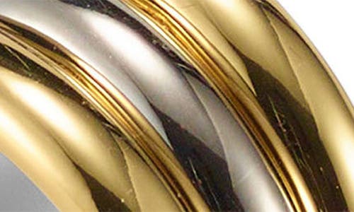 Lelet Ny Glossy Triple Arch Petite Cuff Ponytail Holder In Metallic