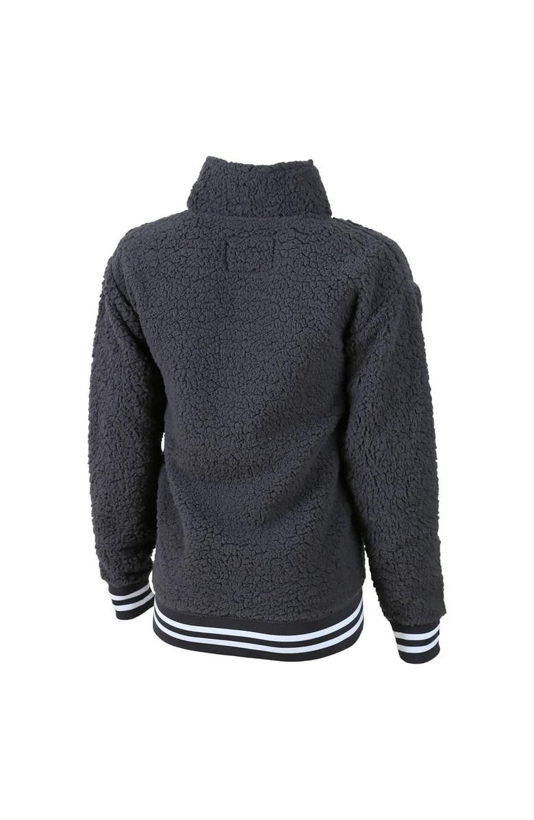 G-III 4HER BY CARL BANKS Women's G-III 4Her by Carl Banks Gray Los Angeles Dodgers Play Action Sherpa Fleece Quarter-Zip Jacket, Alternate, color, Gray