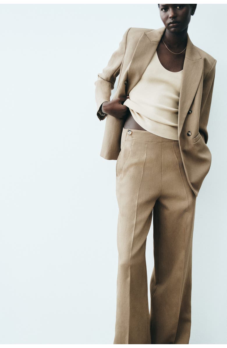 H&M Blazer, Alternate, color, Dark Beige