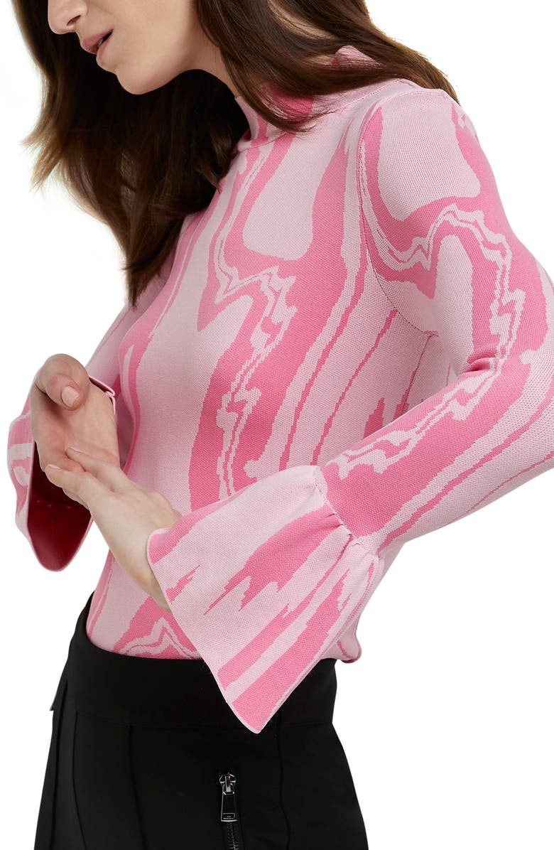 River Island Painterly Swirl Sweater, Alternate, color,