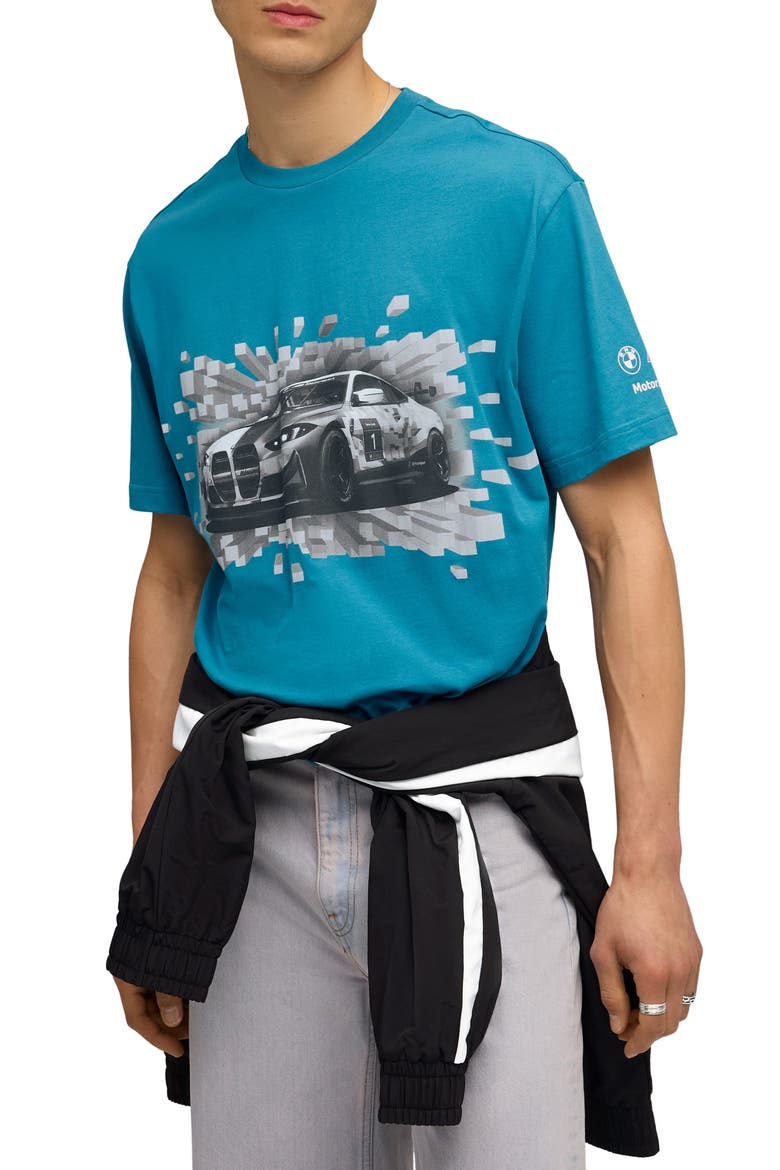 BMW M4 EVO Cotton Graphic T-shirt, Main, color, TROPICAL BLUE