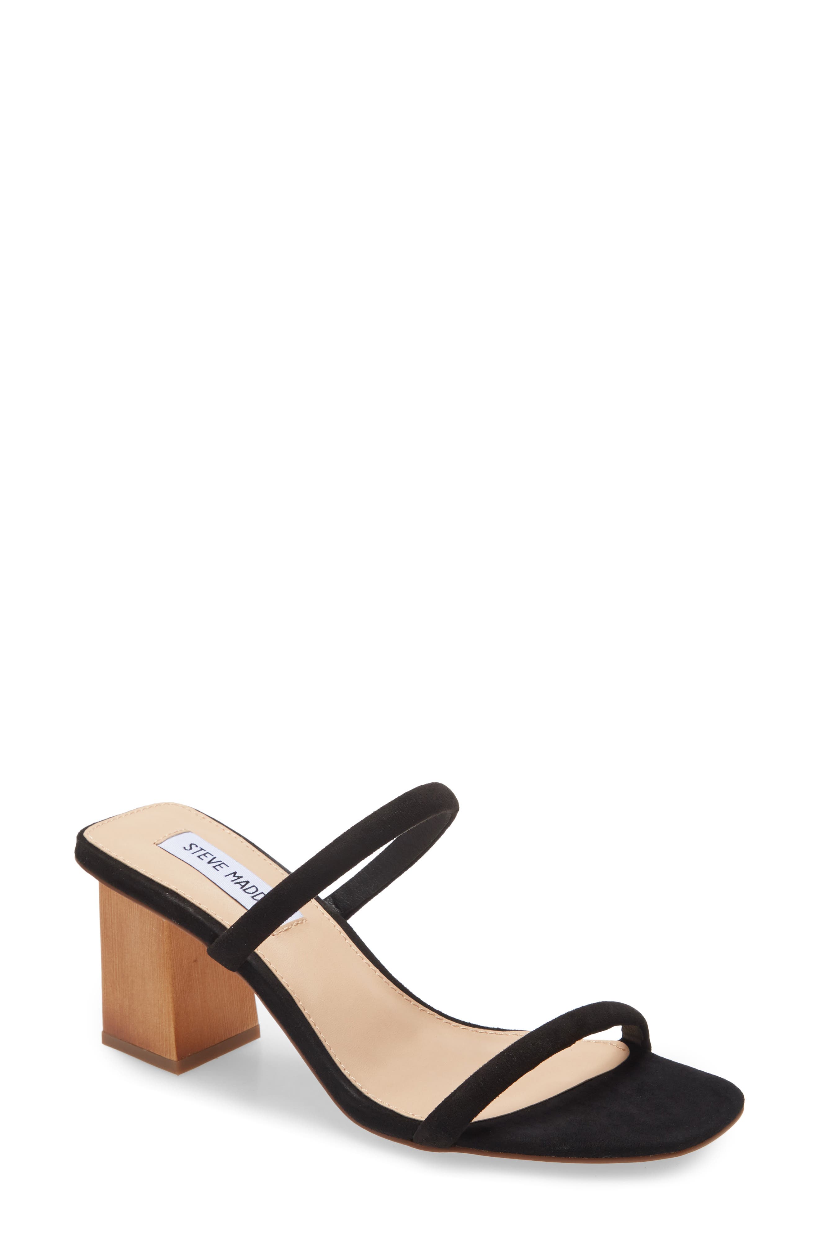 Honey Slide Sandal, Main, color, BLACK