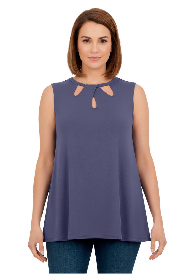 Sleeveless Cutout Knit Tunic, Main, color, DEEP DUSK