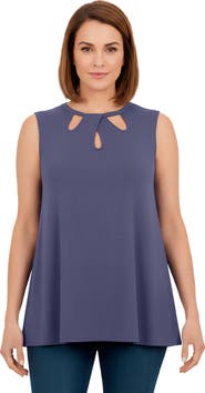 Jessica London Sleeveless Cutout Knit Tunic