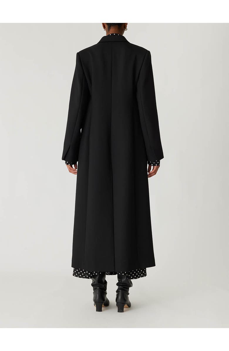 Rebecca Taylor Refined Suiting Crombie Coat, Alternate, color, Black