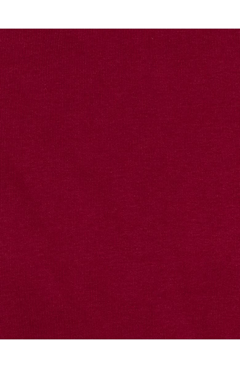 Leveret Kids Short Sleeve Cotton Solid Matching Family Pajamas, Alternate, color, Maroon