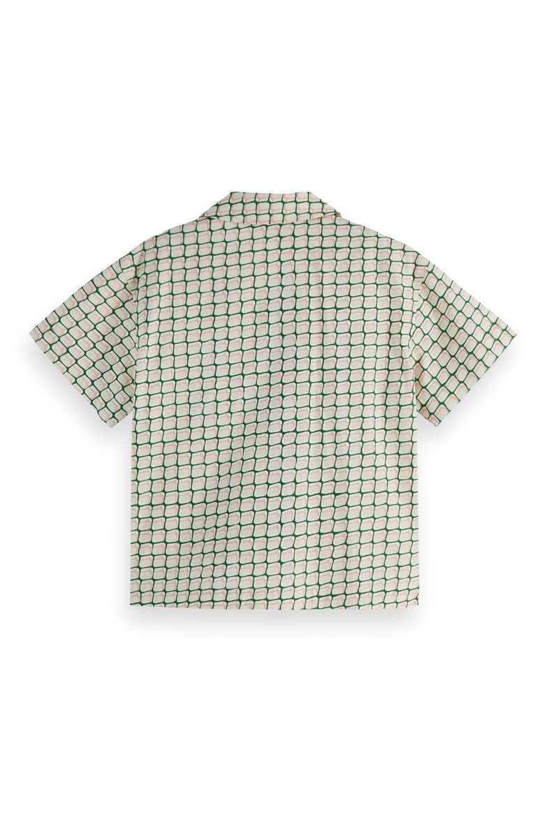 Kids' Geo Print Camp Shirt, Alternate, color, DOUBLES NET