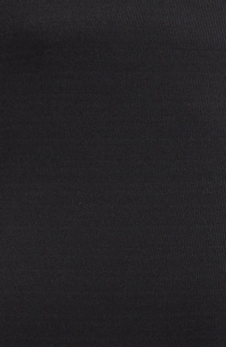 Alice + Olivia Sabine Mixed Media Minidress, Alternate, color, Black