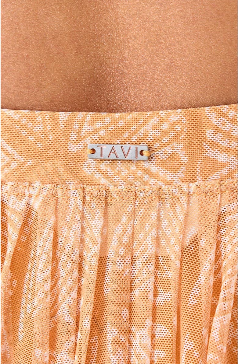 Tavi Pleated Active Coverup Skirt, Alternate, color, Apricot Batik
