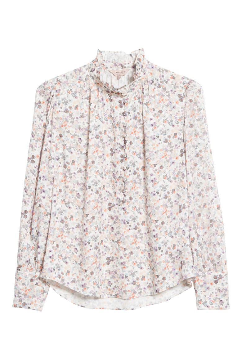 Confetti Silk Blend Blouse, Alternate, color, SNOW COMBO
