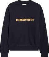 HONOR THE GIFT Track Crew Cotton Graphic Sweatshirt