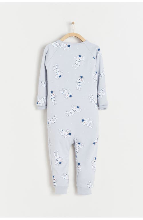 Babycottons Cosmos Glow One-piece Snug Pajamas In Grey