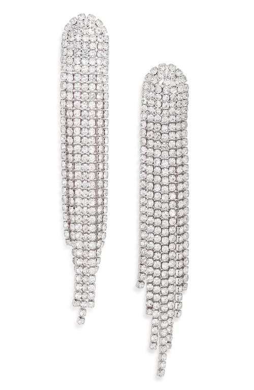 Leith Cascading Crystal Drop Earrings In Metallic