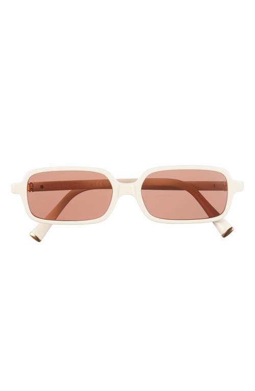 Miu Miu 52mm Rectangular Sunglasses In White