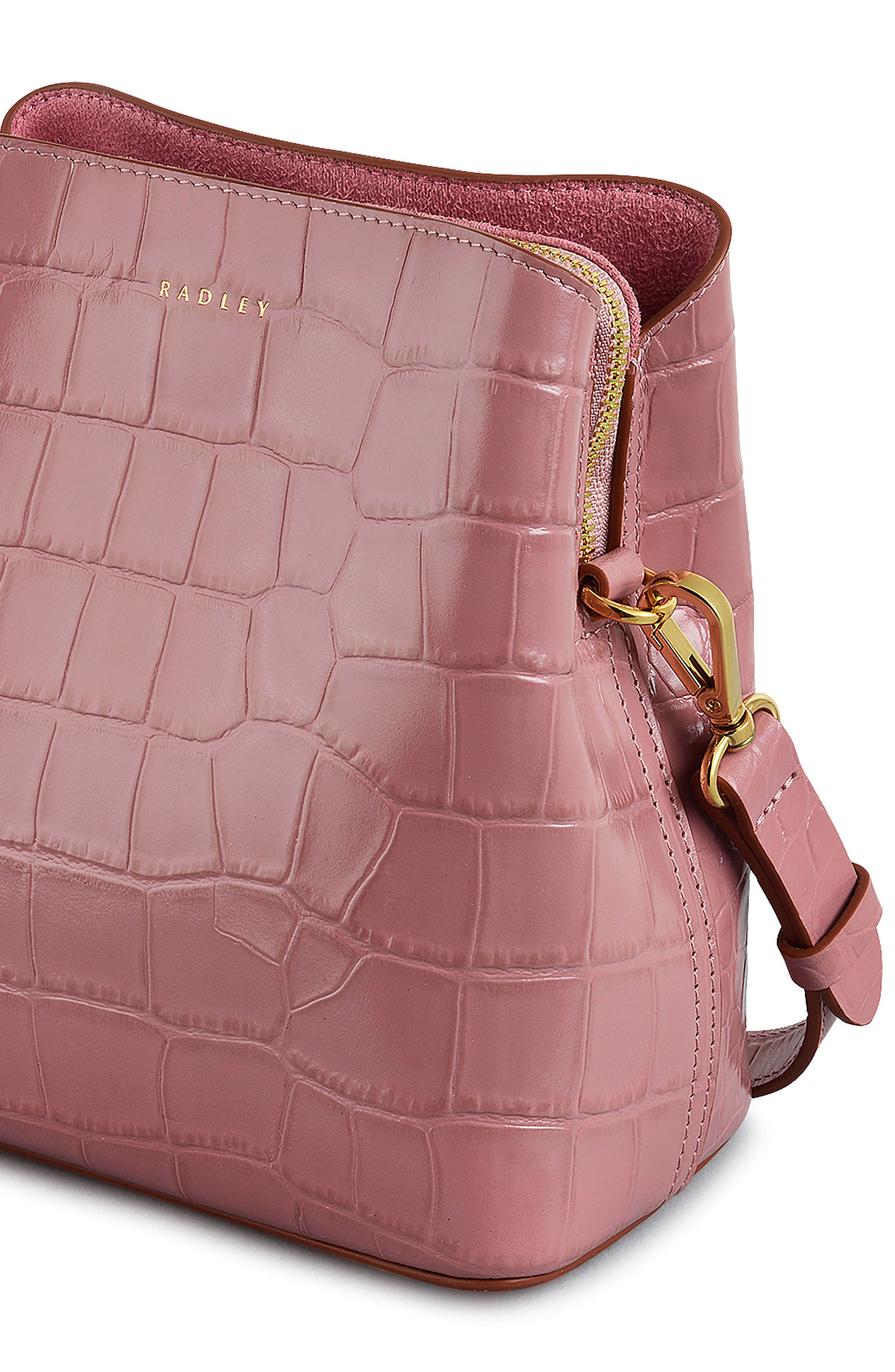 Radley Dukes Place Croc Embossed Small Crossbody Bag, Alternate, color, 