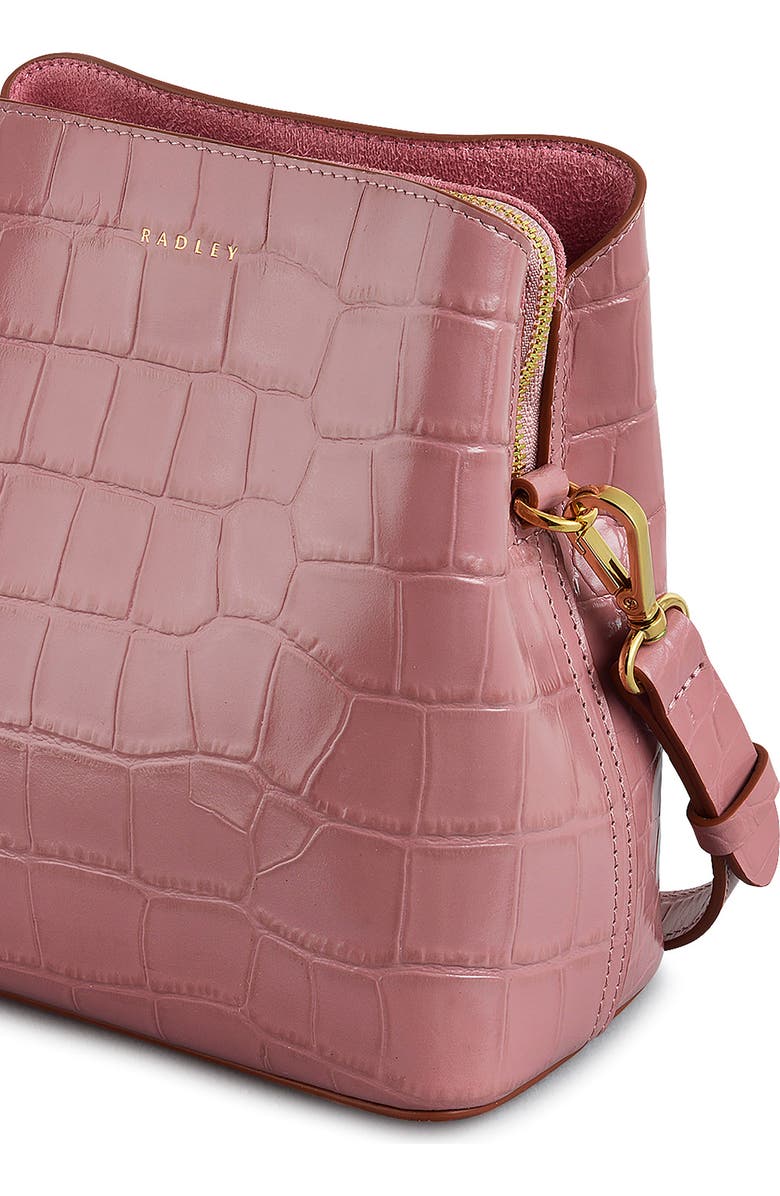 Radley Dukes Place Croc Embossed Small Crossbody Bag, Alternate, color,