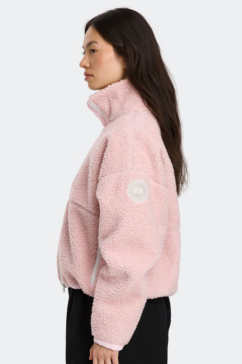 Simcoe Zip Up Fleece Jacket White Disc, Alternate, color, Bloom Pink