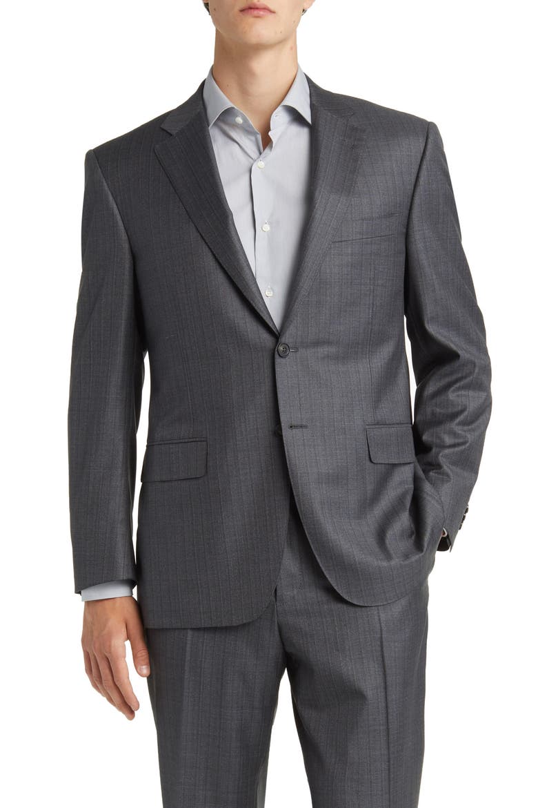 Siena Regular Fit Wool Suit, Alternate, color, GREY