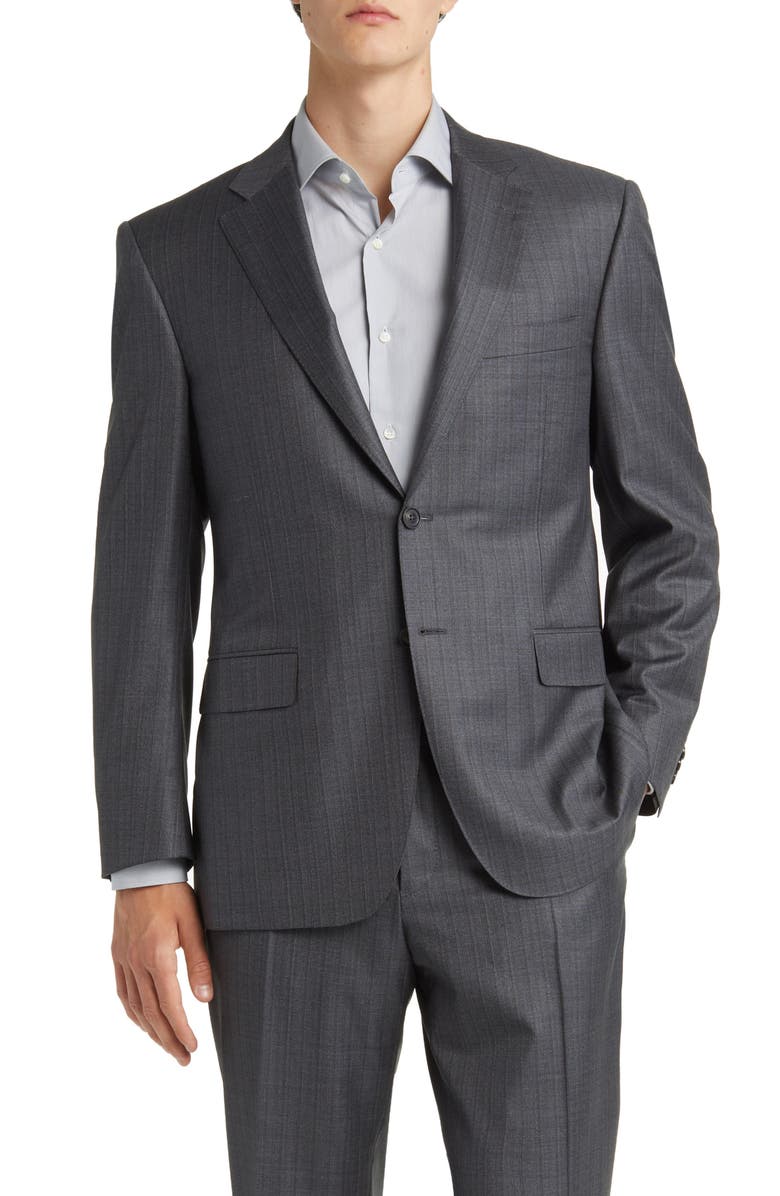 Canali Siena Regular Fit Wool Suit, Alternate, color, 
