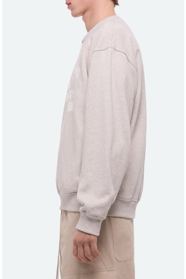 Varsity Cotton French Terry Crewneck Sweatshirt, Alternate, color, LIGHT GREY MELANGE