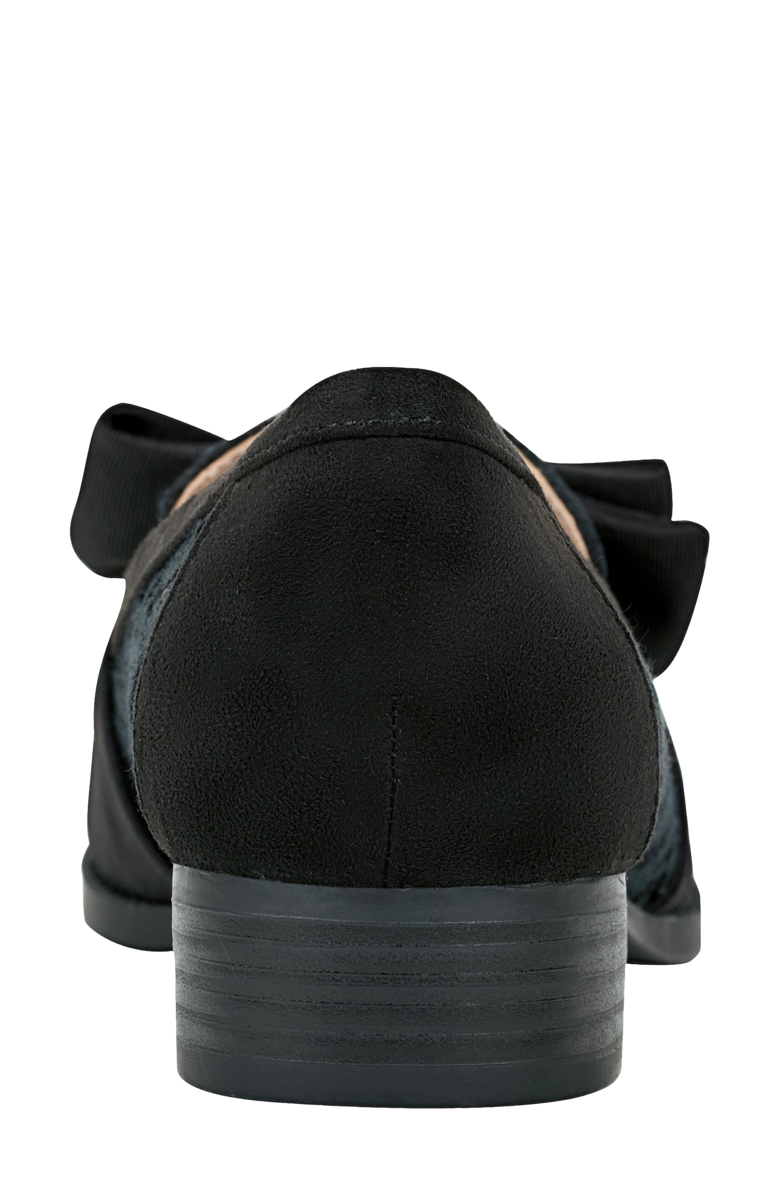 Bow Loafer, Alternate, color, BLACK LACE