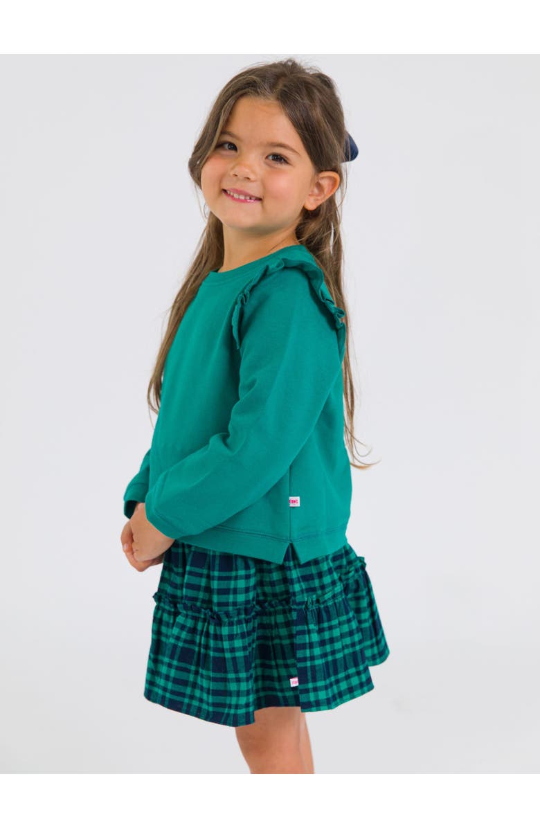 RuffleButts Smocked Twirl Skirt, Alternate, color, Hayden Plaid