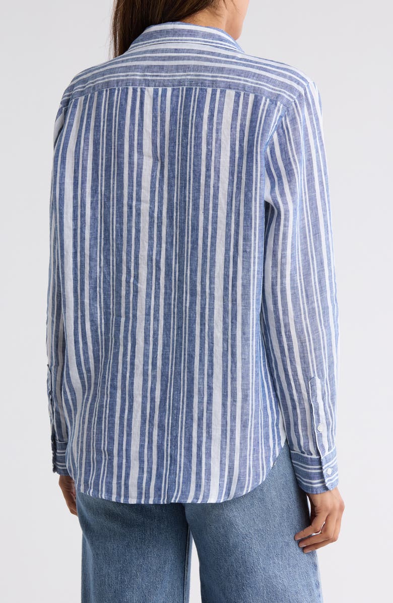 Frank & Eileen Eileen Stripe Relaxed Linen Button-Up Shirt, Alternate, color,